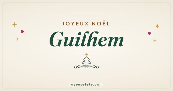 Image « Joyeux Noël Guilhem » au format large