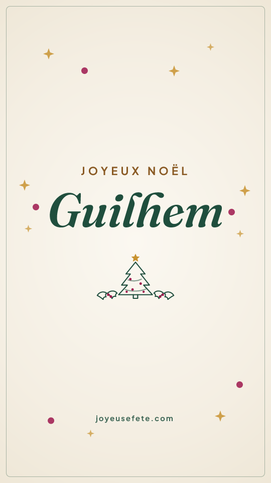 Image « Joyeux Noël Guilhem » au format story