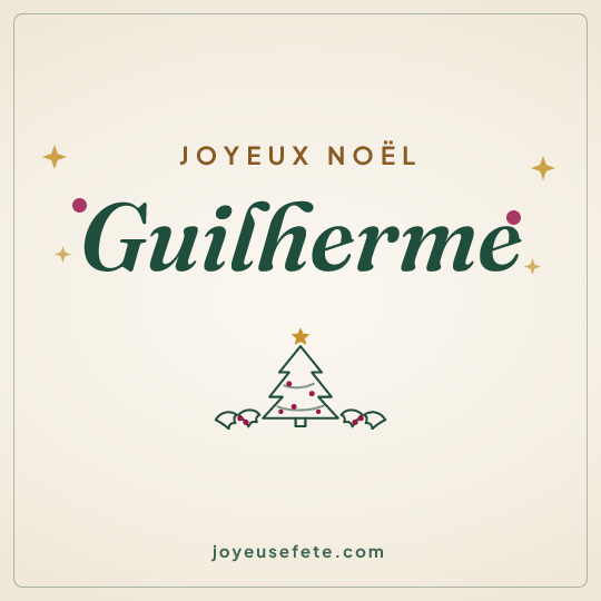 Image carrée « Joyeux Noël Guilherme » pour WhatsApp