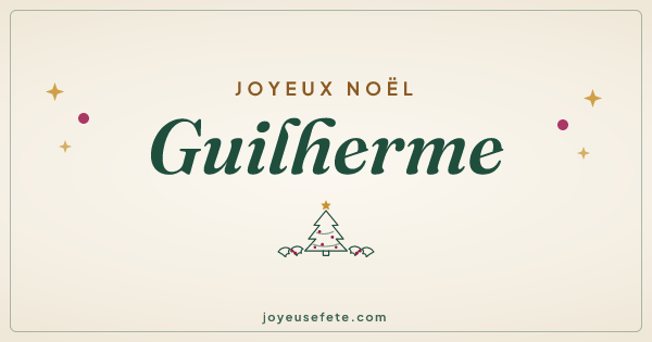 Image « Joyeux Noël Guilherme » au format large