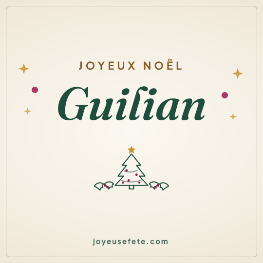 Image carrée « Joyeux Noël Guilian » pour WhatsApp
