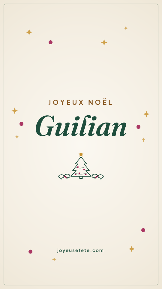 Image « Joyeux Noël Guilian » au format story