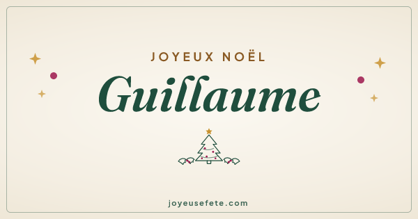 Image « Joyeux Noël Guillaume » au format large