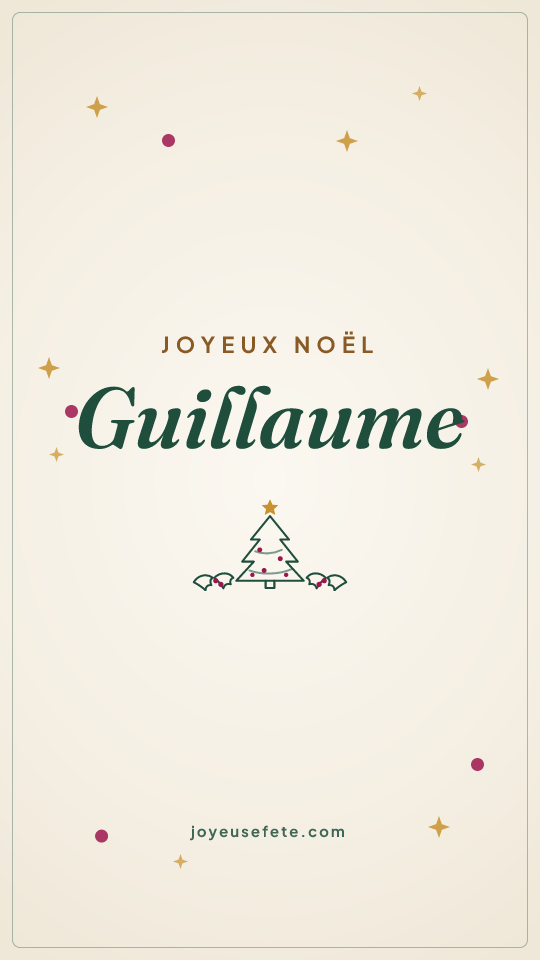 Image « Joyeux Noël Guillaume » au format story