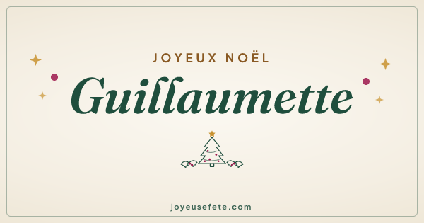 Image « Joyeux Noël Guillaumette » au format large