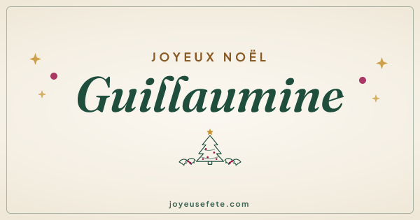 Image « Joyeux Noël Guillaumine » au format large