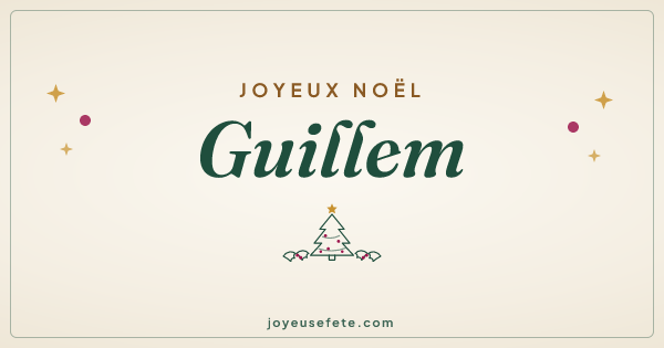 Image « Joyeux Noël Guillem » au format large