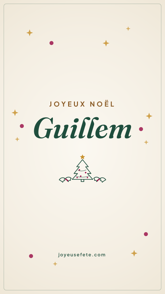 Image « Joyeux Noël Guillem » au format story