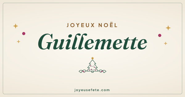 Image « Joyeux Noël Guillemette » au format large