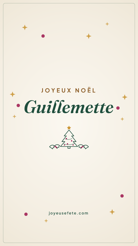 Image « Joyeux Noël Guillemette » au format story
