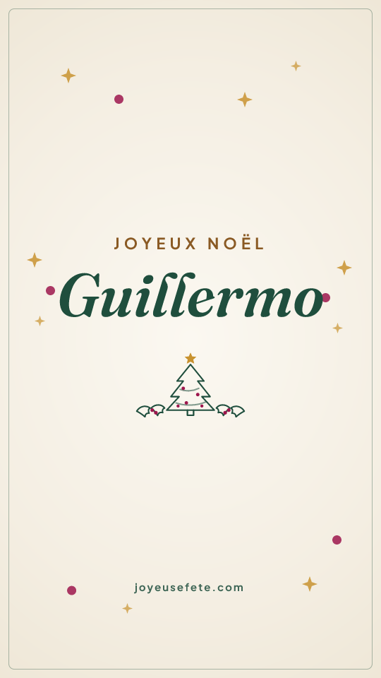 Image « Joyeux Noël Guillermo » au format story