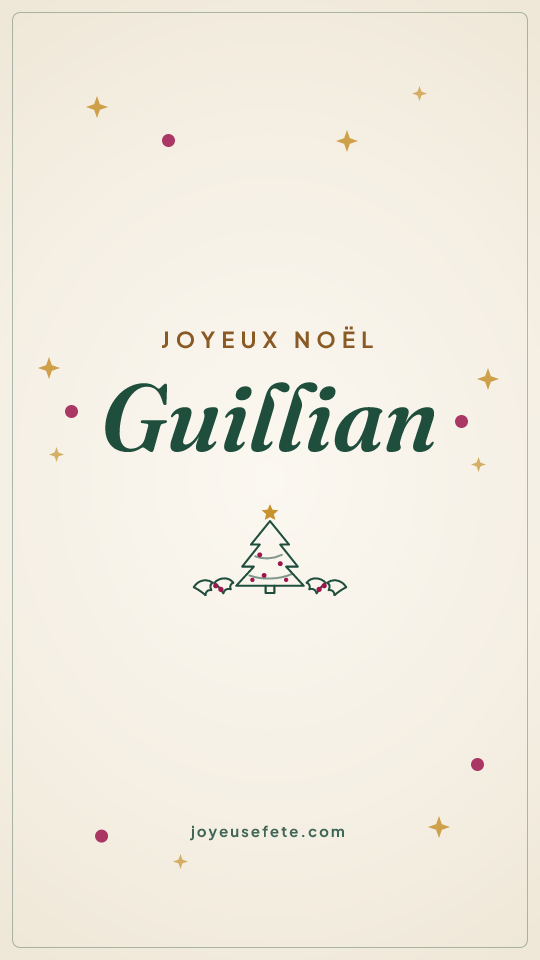 Image « Joyeux Noël Guillian » au format story