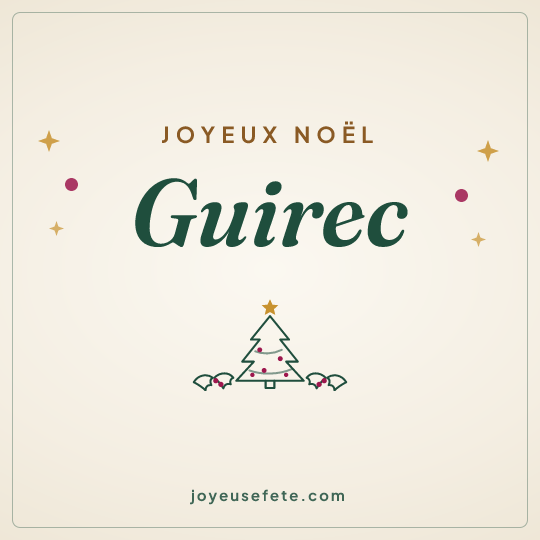 Image carrée « Joyeux Noël Guirec » pour WhatsApp