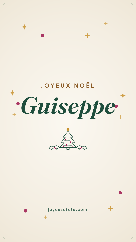 Image « Joyeux Noël Guiseppe » au format story