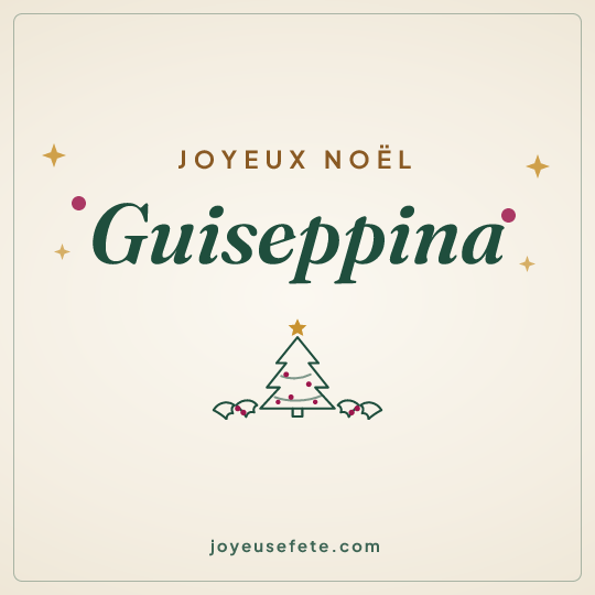 Image carrée « Joyeux Noël Guiseppina » pour WhatsApp