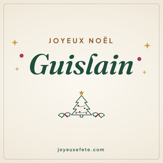 Image carrée « Joyeux Noël Guislain » pour WhatsApp
