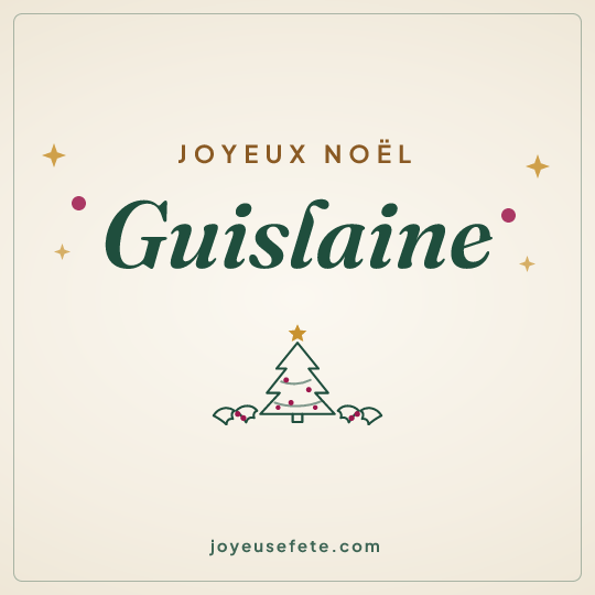 Image carrée « Joyeux Noël Guislaine » pour WhatsApp