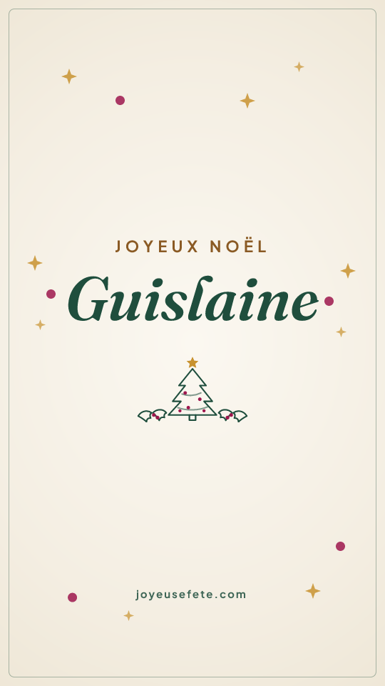 Image « Joyeux Noël Guislaine » au format story