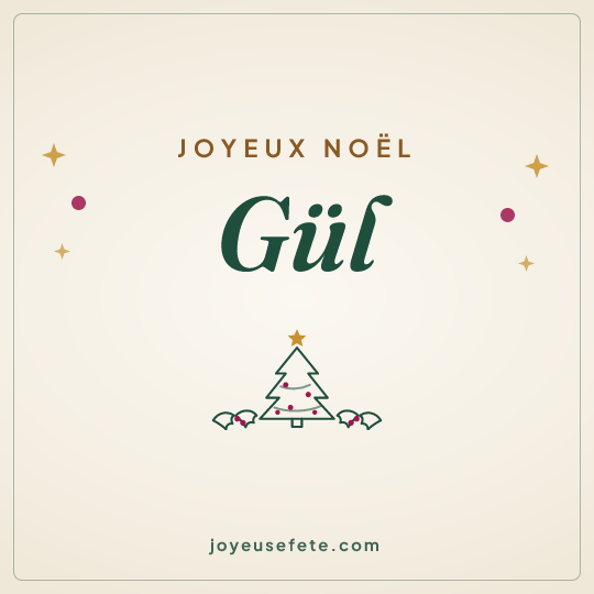 Image carrée « Joyeux Noël Gül » pour WhatsApp