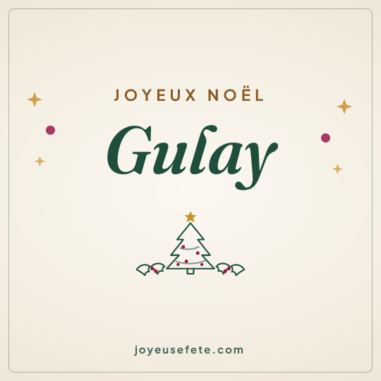 Image carrée « Joyeux Noël Gulay » pour WhatsApp