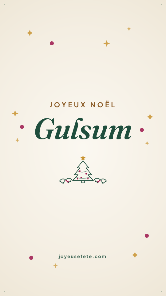 Image « Joyeux Noël Gulsum » au format story