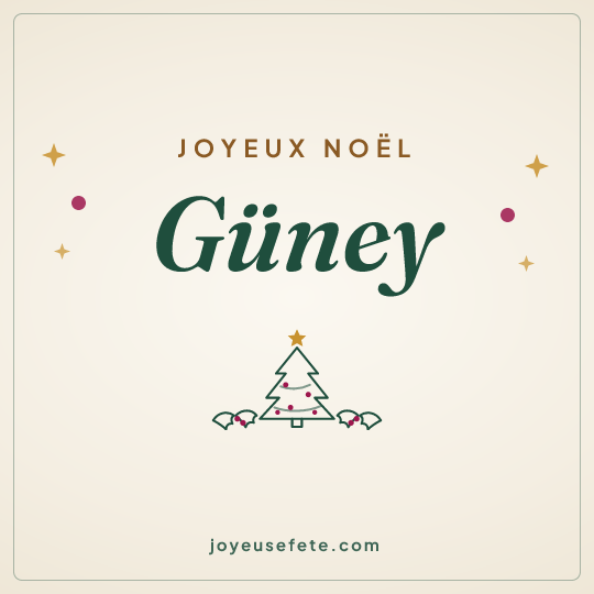 Image carrée « Joyeux Noël Güney » pour WhatsApp