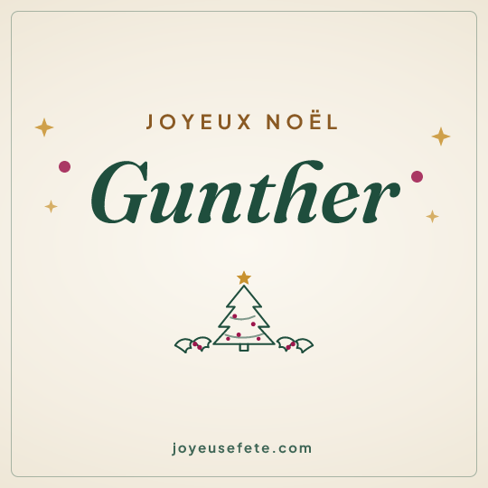 Image carrée « Joyeux Noël Gunther » pour WhatsApp