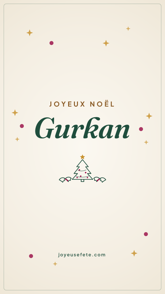 Image « Joyeux Noël Gurkan » au format story