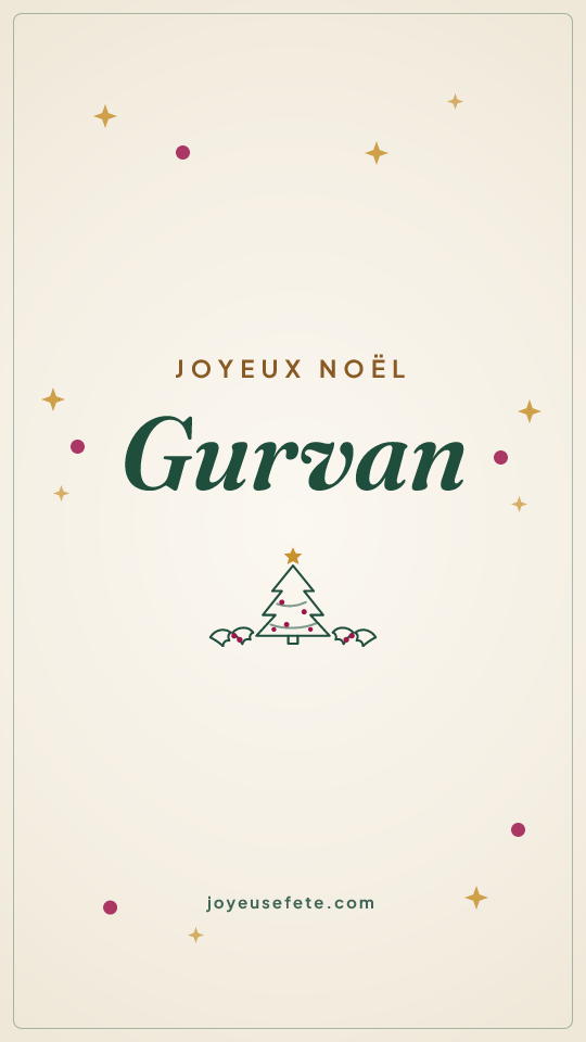 Image « Joyeux Noël Gurvan » au format story
