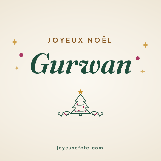 Image carrée « Joyeux Noël Gurwan » pour WhatsApp