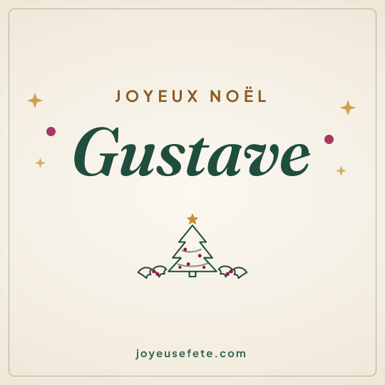 Image carrée « Joyeux Noël Gustave » pour WhatsApp