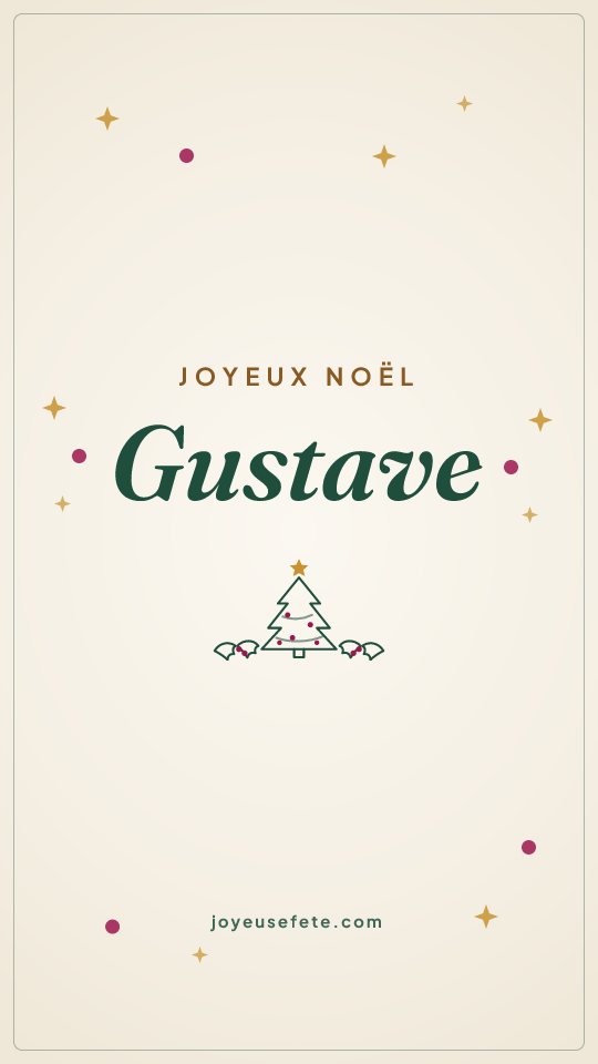 Image « Joyeux Noël Gustave » au format story