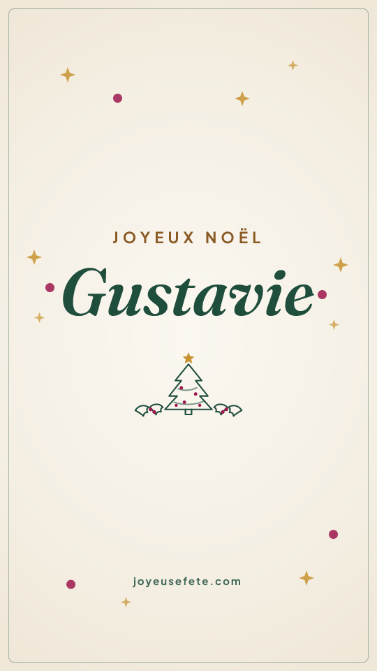 Image « Joyeux Noël Gustavie » au format story