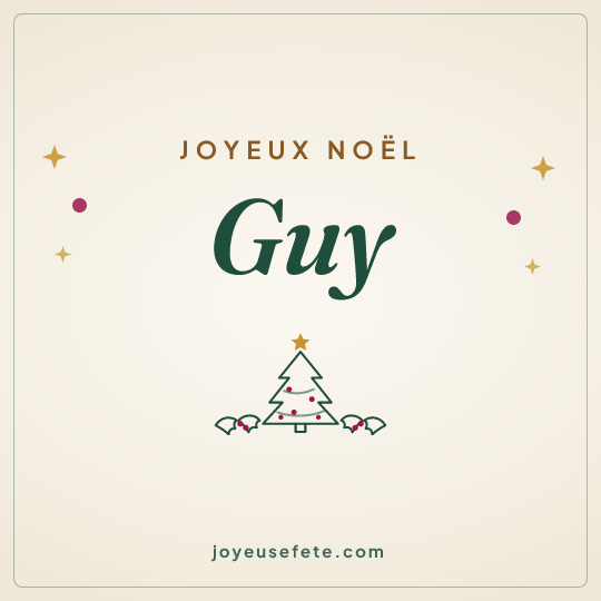 Image carrée « Joyeux Noël Guy » pour WhatsApp