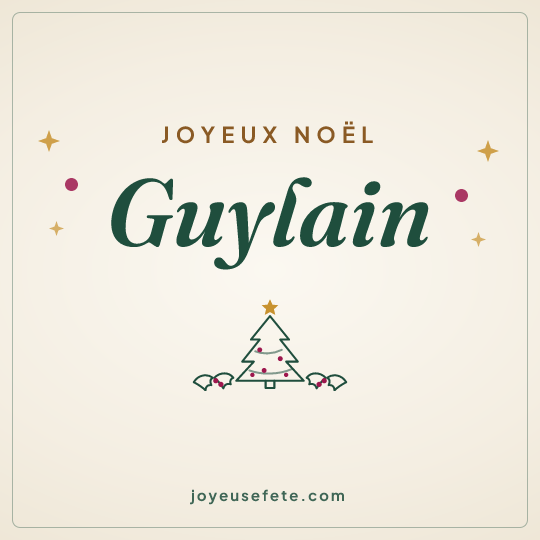 Image carrée « Joyeux Noël Guylain » pour WhatsApp