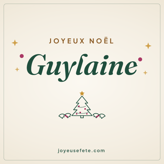 Image carrée « Joyeux Noël Guylaine » pour WhatsApp
