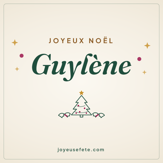Image carrée « Joyeux Noël Guylene » pour WhatsApp