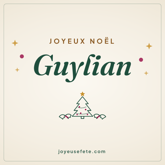 Image carrée « Joyeux Noël Guylian » pour WhatsApp