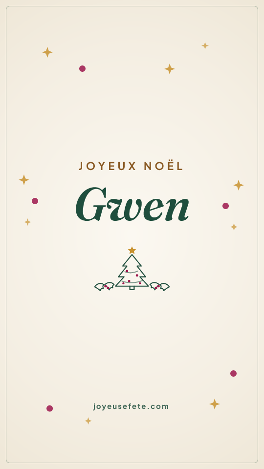 Image « Joyeux Noël Gwen » au format story