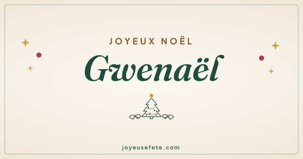 Image « Joyeux Noël Gwenaël » au format large