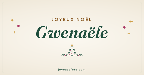Image « Joyeux Noël Gwenaële » au format large