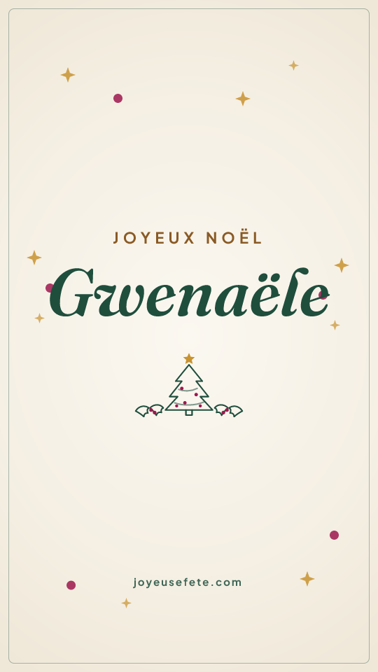 Image « Joyeux Noël Gwenaële » au format story