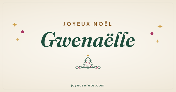 Image « Joyeux Noël Gwenaëlle » au format large
