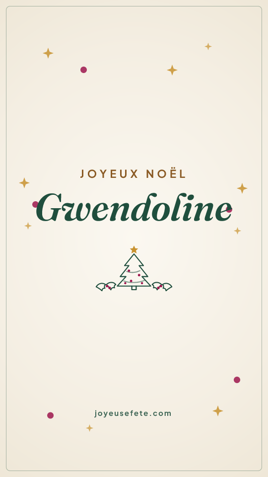 Image « Joyeux Noël Gwendoline » au format story