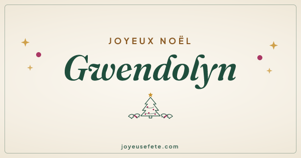 Image « Joyeux Noël Gwendolyn » au format large