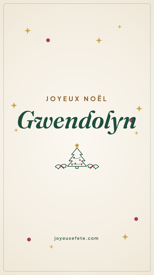 Image « Joyeux Noël Gwendolyn » au format story