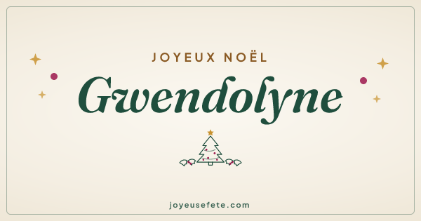 Image « Joyeux Noël Gwendolyne » au format large