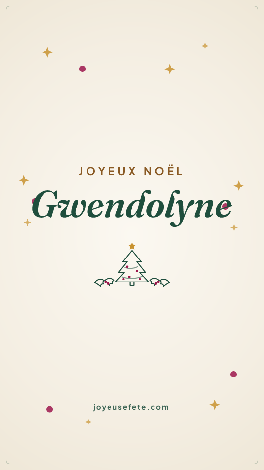 Image « Joyeux Noël Gwendolyne » au format story