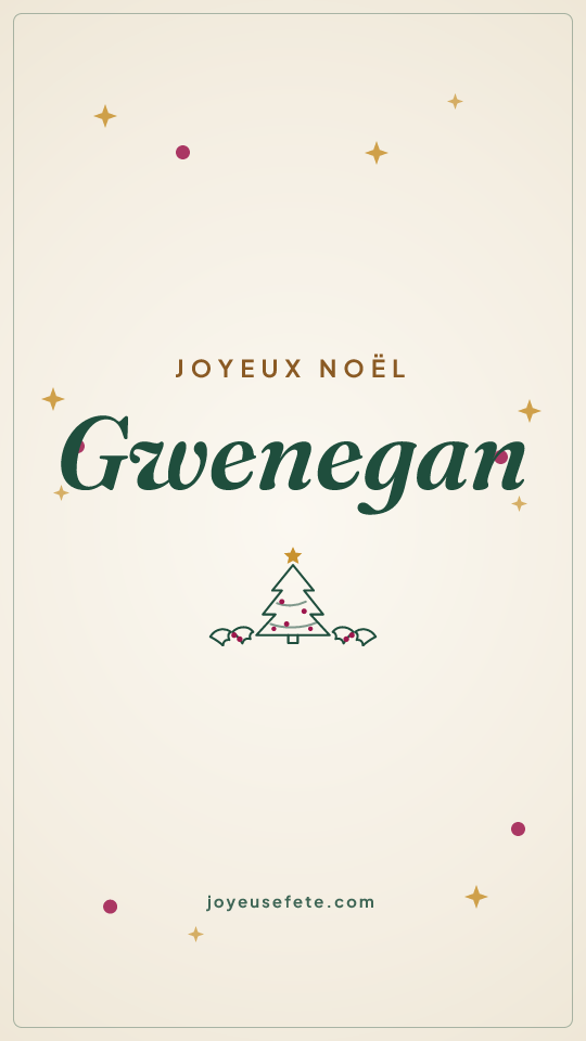 Image « Joyeux Noël Gwenegan » au format story