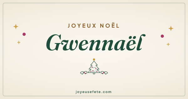 Image « Joyeux Noël Gwennaël » au format large